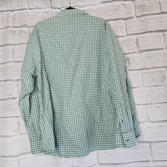 UNTUCKit Mens Green White Plaid Flannel Long Sleeve Button Up Shirt Size 3XL - Picture 6 of 10